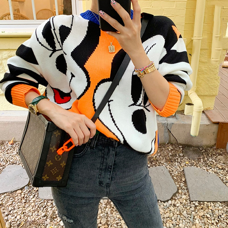 Mickey Mouse Sweater Loose Cartoon