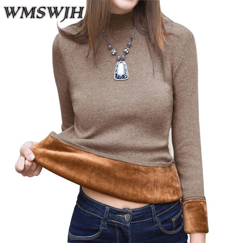 Velvet Lining Thick Warm Pullover Sweater