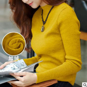 Velvet Lining Thick Warm Pullover Sweater