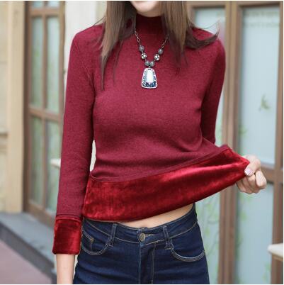 Velvet Lining Thick Warm Pullover Sweater