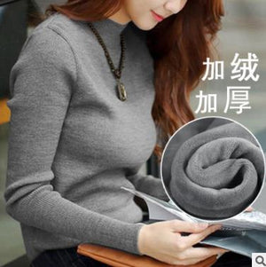 Velvet Lining Thick Warm Pullover Sweater