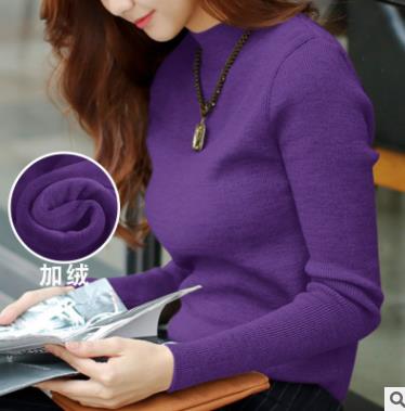 Velvet Lining Thick Warm Pullover Sweater