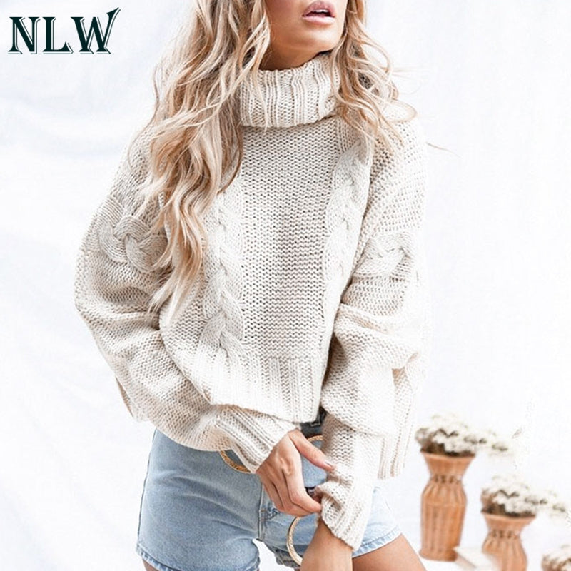 White Kintted Crop Sweater