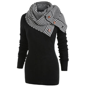 Wipalo Pullover Sweater With Striped Scarf